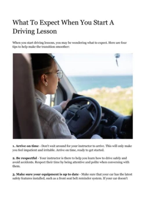 What to Expect During Driving Lessons